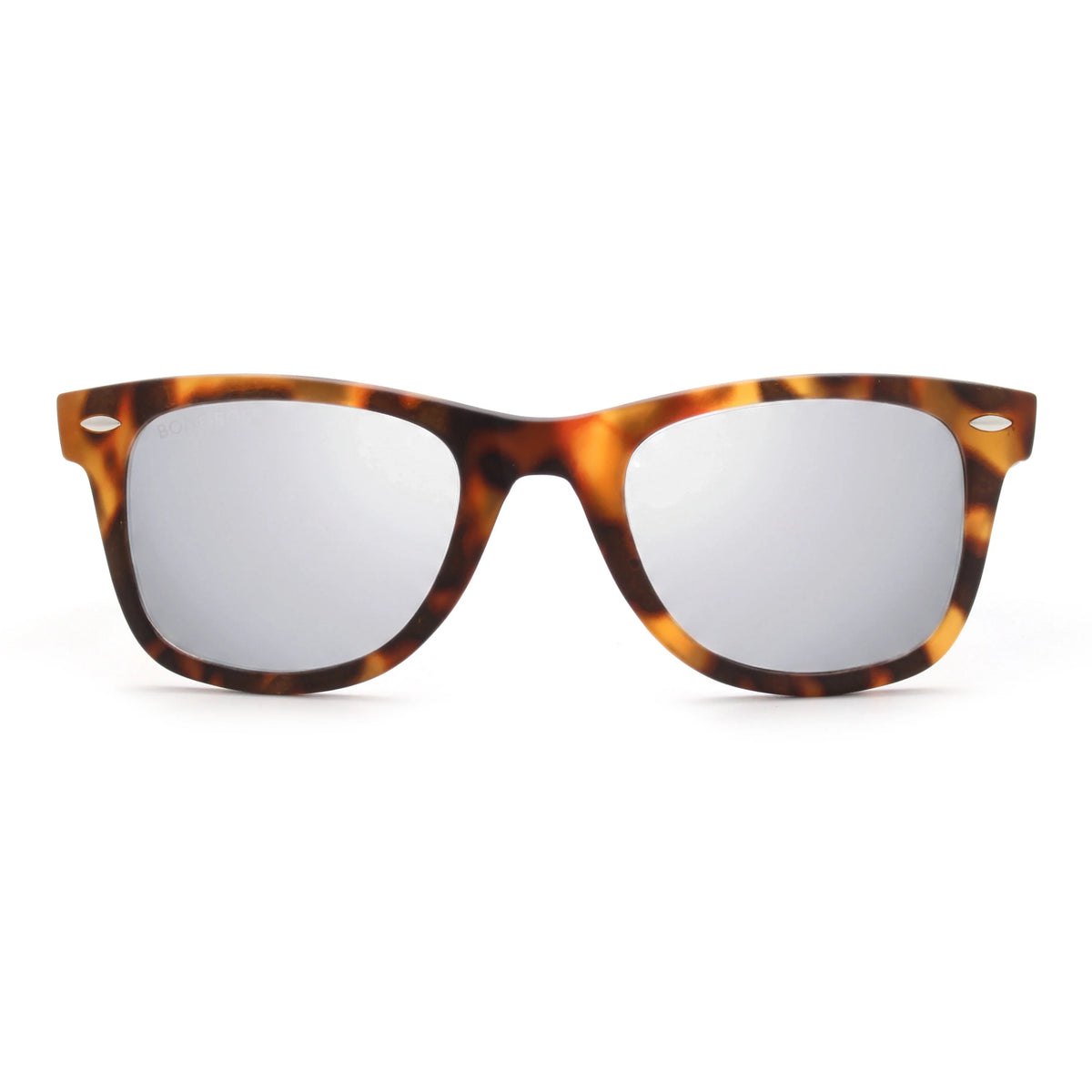 Acacia RPET Carey lentes de sol cristal Espejado Silver vista frontal unisex madera reciclada #color_espejado-silver #foto_frontal