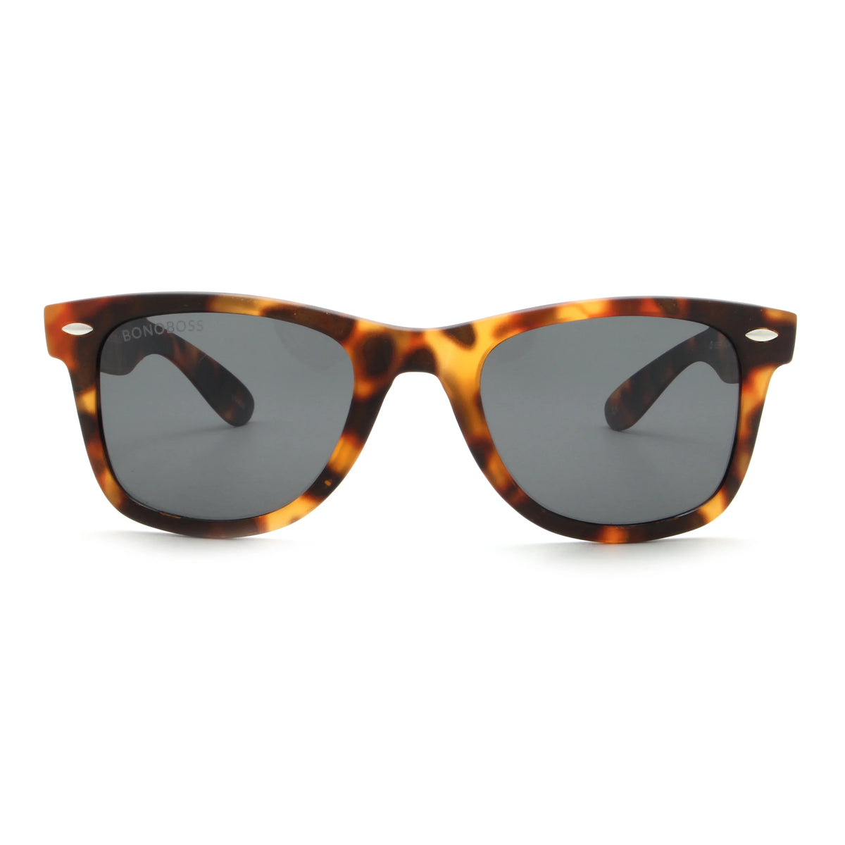 Acacia RPET Carey lentes de sol cristal Negro vista frontal unisex madera reciclada #color_negro #foto_frontal
