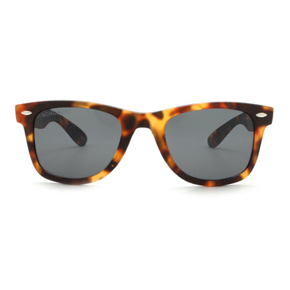 Acacia RPET Carey lentes de sol cristal Negro vista frontal unisex madera reciclada #color_negro #foto_frontal