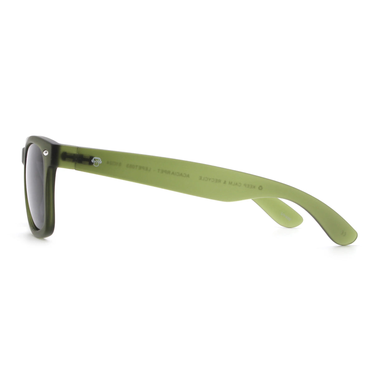 Acacia RPET Olive lentes de sol cristal Negro vista lateral unisex madera reciclada #color_negro
