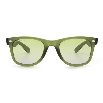 Acacia RPET Olive lentes de sol cristal Olive Light vista frontal unisex madera reciclada #color_olive-light #foto_frontal