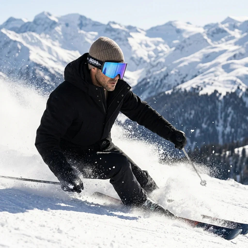Bonoboss Antiparra Magnet Powder Talla L Azul - skier action descenso cordillera #editorial_lifestyle1 #color_azul