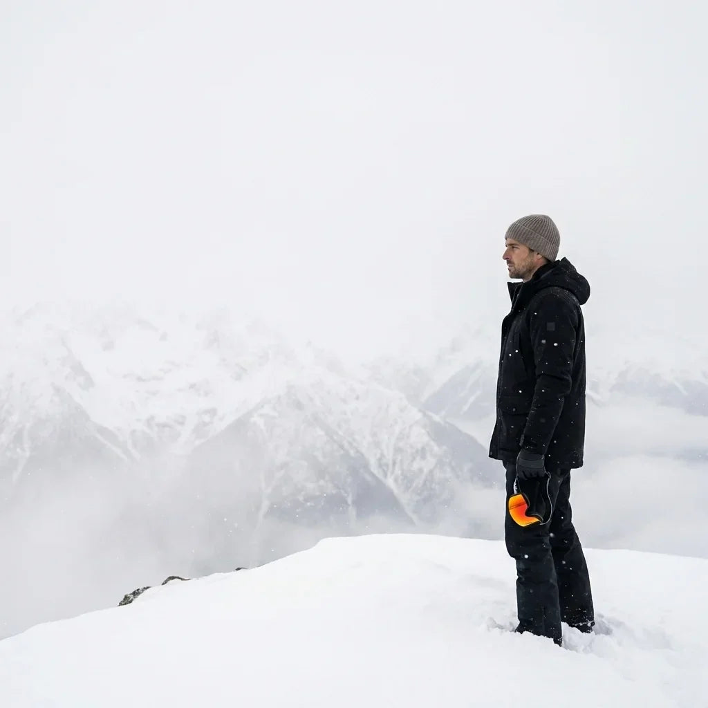 Bonoboss Antiparra de Nieve Magnet Powder Talla L Rojo - whiteout cumbre paisaje epico #editorial_lifestyle4 #color_rojo