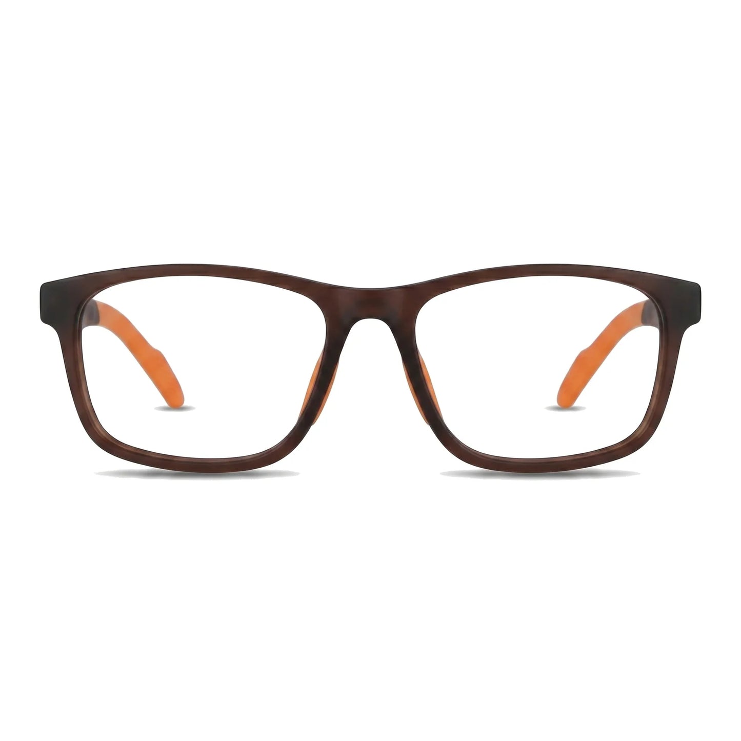 Lentes ópticos deportivos Bonoboss Bryant Naranjo vista frontal armazón TR90 básquetbol #editorial_frontal #color_naranjo