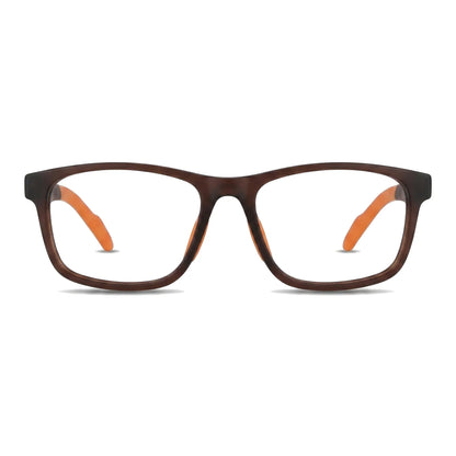 Lentes ópticos deportivos Bonoboss Bryant Naranjo vista frontal armazón TR90 básquetbol #editorial_frontal #color_naranjo