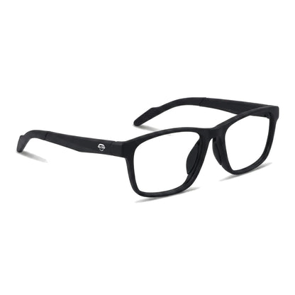 Lentes ópticos deportivos Bonoboss Bryant Negro vista tres cuartos armazón TR90 básquetbol #editorial_angulo45 #color_negro