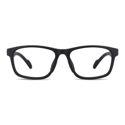 Lentes ópticos deportivos Bonoboss Bryant Negro vista frontal armazón TR90 para básquetbol #editorial_frontal #color_negro