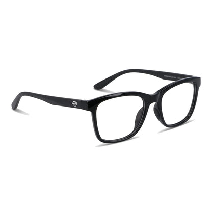 Lentes ópticos deportivos Bonoboss Comaneci Negro armazón TR90 vista tres cuartos para gimnasia #editorial_angulo45 #color_negro