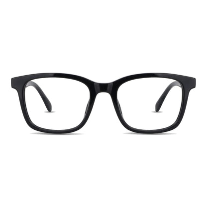 Lentes ópticos deportivos Bonoboss Comaneci Negro rectangulares vista frontal para gimnasia #editorial_frontal #color_negro