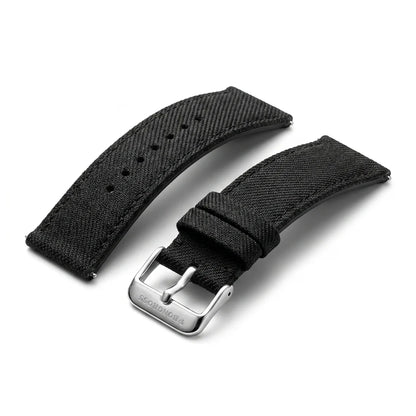 Bonoboss Correa Ultra Thin Nylon 22mm Negro - vista 3/4 oblicua #editorial_wb_3qtr #color_negro