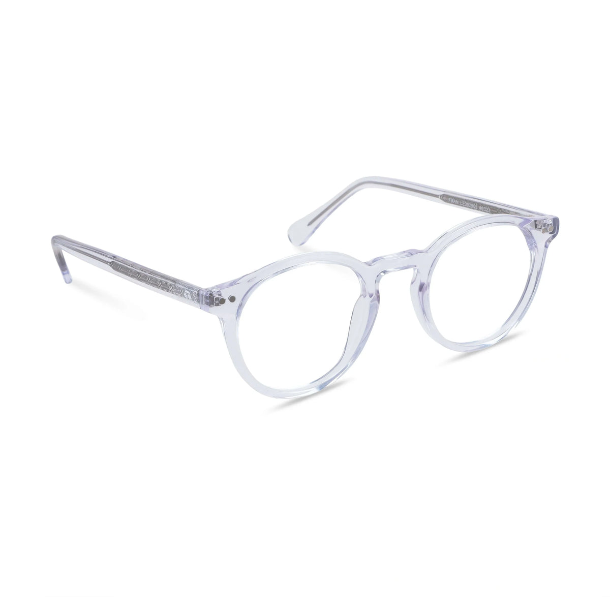 Fran Clip Sol armazón óptico transparente vista frontal solo marco sin clip magnético #color_transparente #foto_frontal