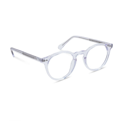 Fran Clip Sol armazón óptico transparente vista frontal solo marco sin clip magnético #color_transparente #foto_frontal