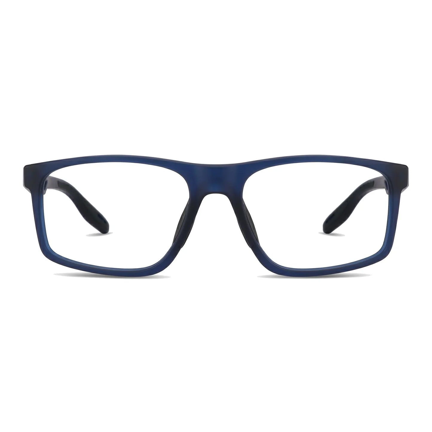 Lentes ópticos deportivos Bonoboss Jordan Azul vista frontal armazón rectangular #editorial_frontal #color_azul