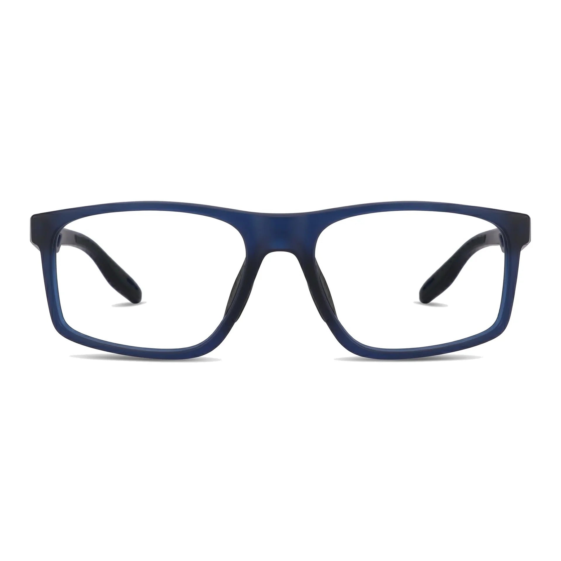 Lentes ópticos deportivos Bonoboss Jordan Azul vista frontal armazón rectangular #editorial_frontal #color_azul