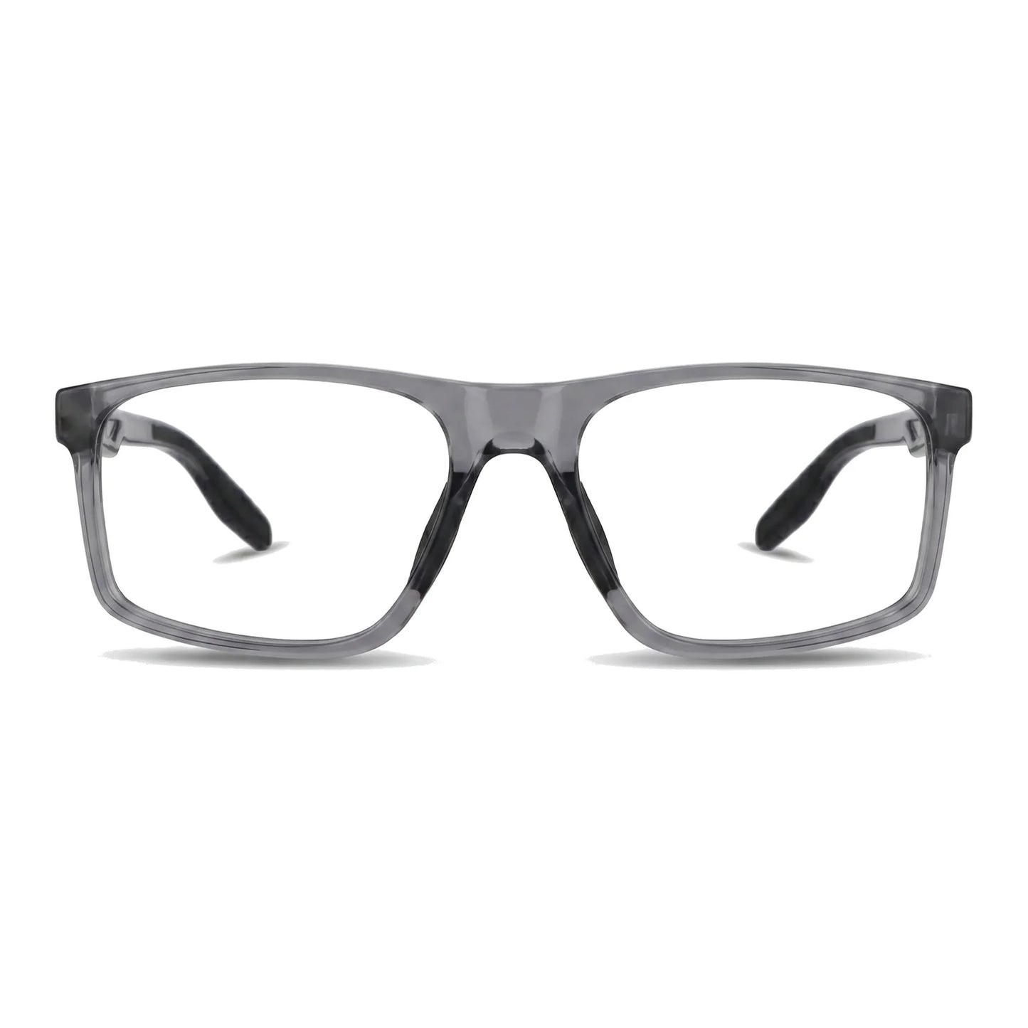Lentes ópticos deportivos Bonoboss Jordan Gris vista frontal armazón rectangular #editorial_frontal #color_gris