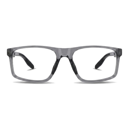 Lentes ópticos deportivos Bonoboss Jordan Gris vista frontal armazón rectangular #editorial_frontal #color_gris