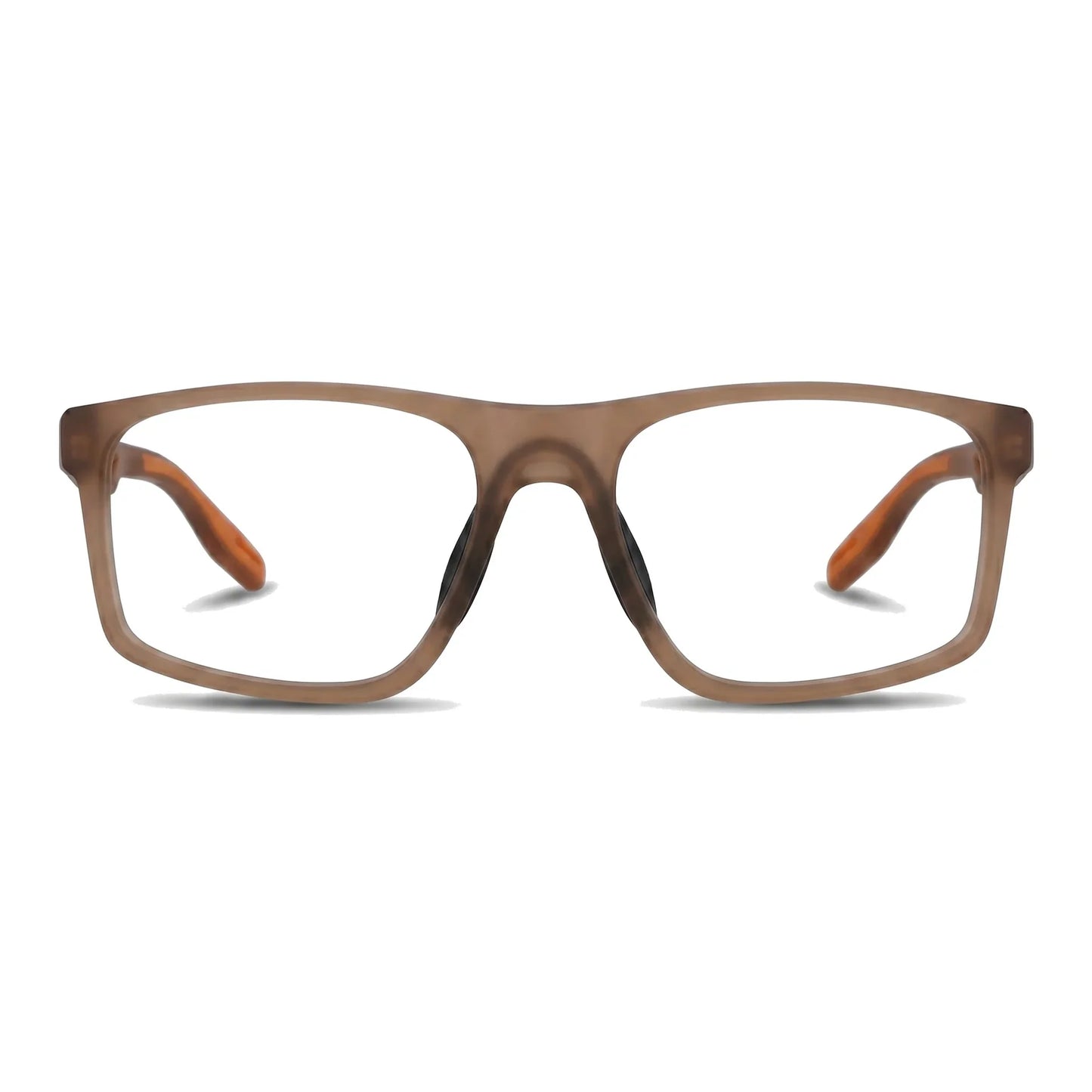 Lentes ópticos deportivos Bonoboss Jordan Naranjo vista frontal armazón rectangular #editorial_frontal #color_naranjo