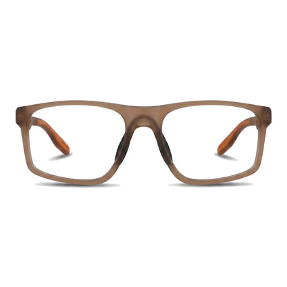 Lentes ópticos deportivos Bonoboss Jordan Naranjo vista frontal armazón rectangular #editorial_frontal #color_naranjo