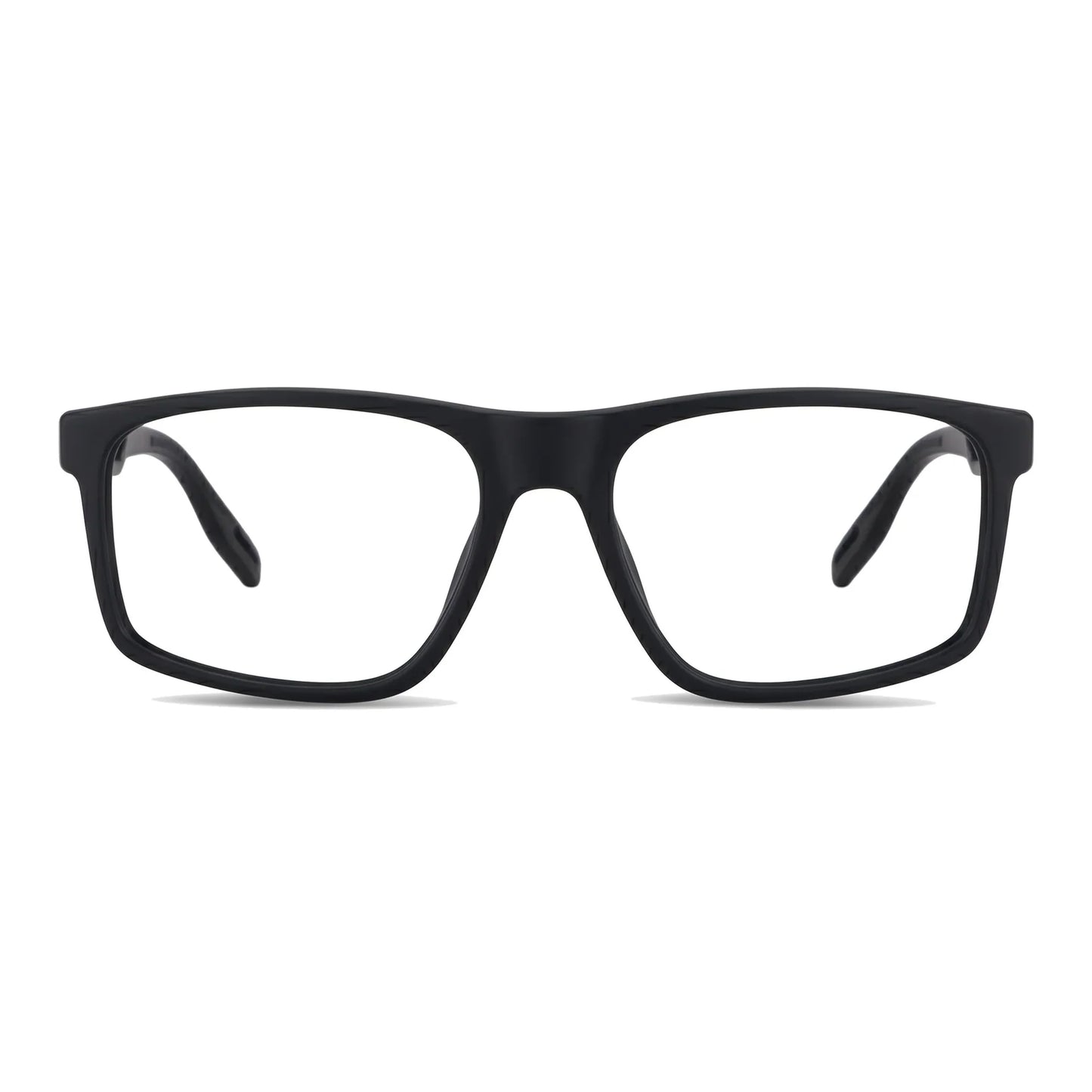 Lentes ópticos deportivos Bonoboss Jordan Negro vista frontal armazón rectangular #editorial_frontal #color_negro