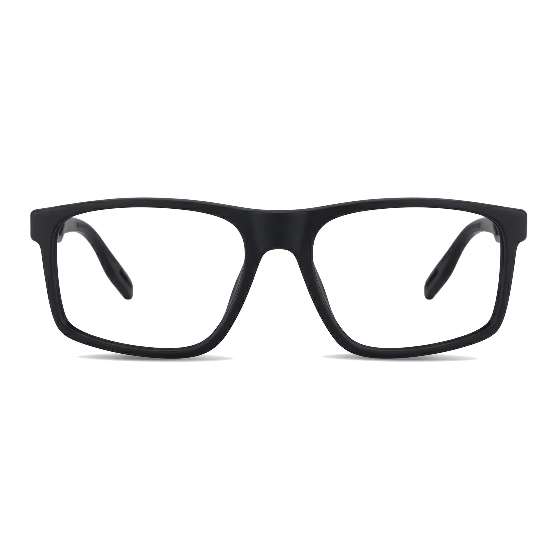 Lentes ópticos deportivos Bonoboss Jordan Negro vista frontal armazón rectangular #editorial_frontal #color_negro