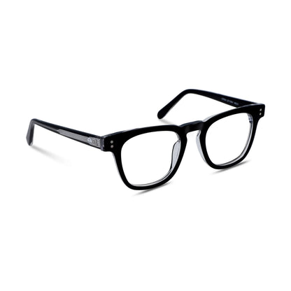 Lenga Clip Sol armazón óptico negro vista frontal solo marco sin clip magnético #color_negro #foto_frontal
