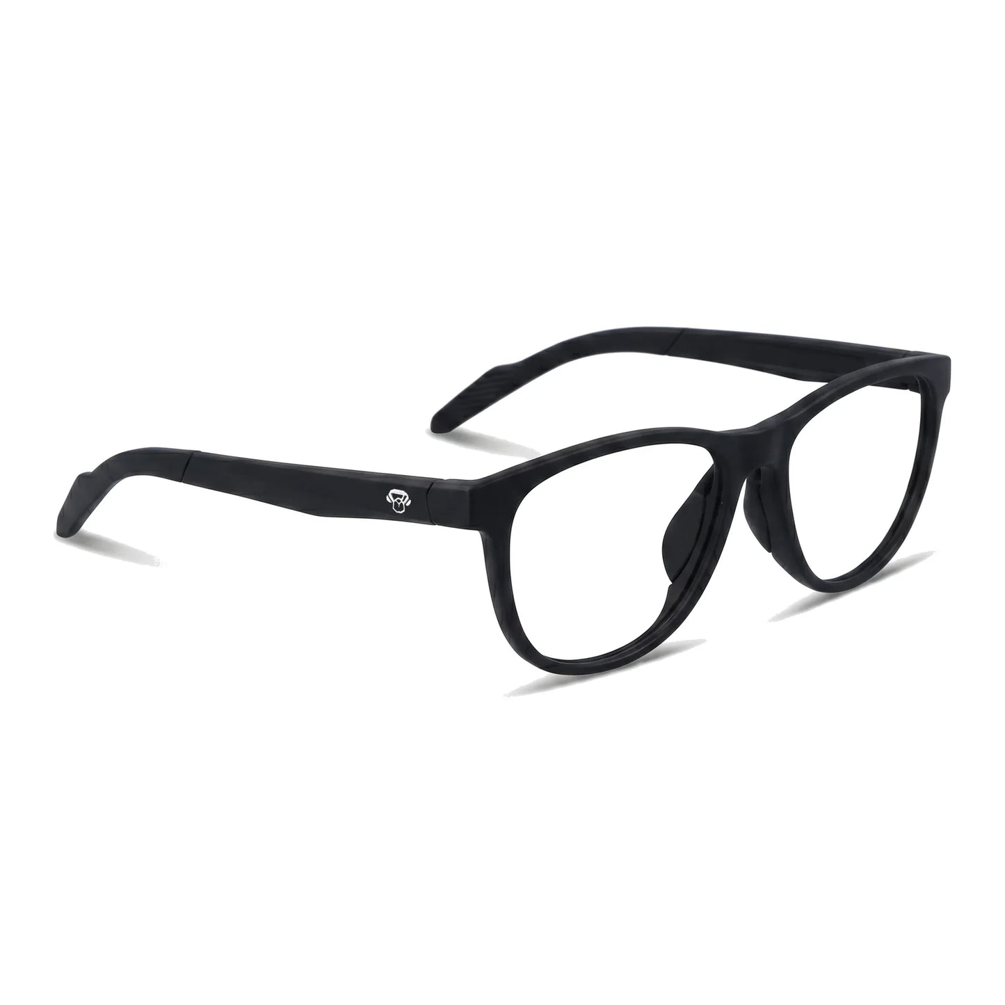 Lewis Negro Bonoboss armazón deportivo TR90 vista tres cuartos para correr #editorial_angulo45 #color_negro