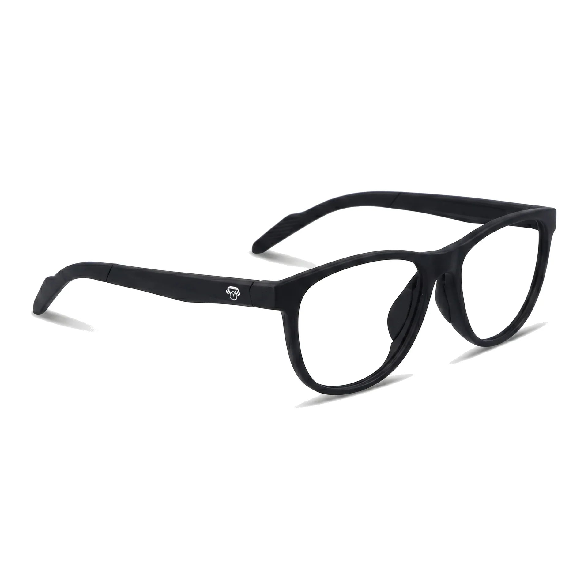 Lewis Negro Bonoboss armazón deportivo TR90 vista tres cuartos para correr #editorial_angulo45 #color_negro