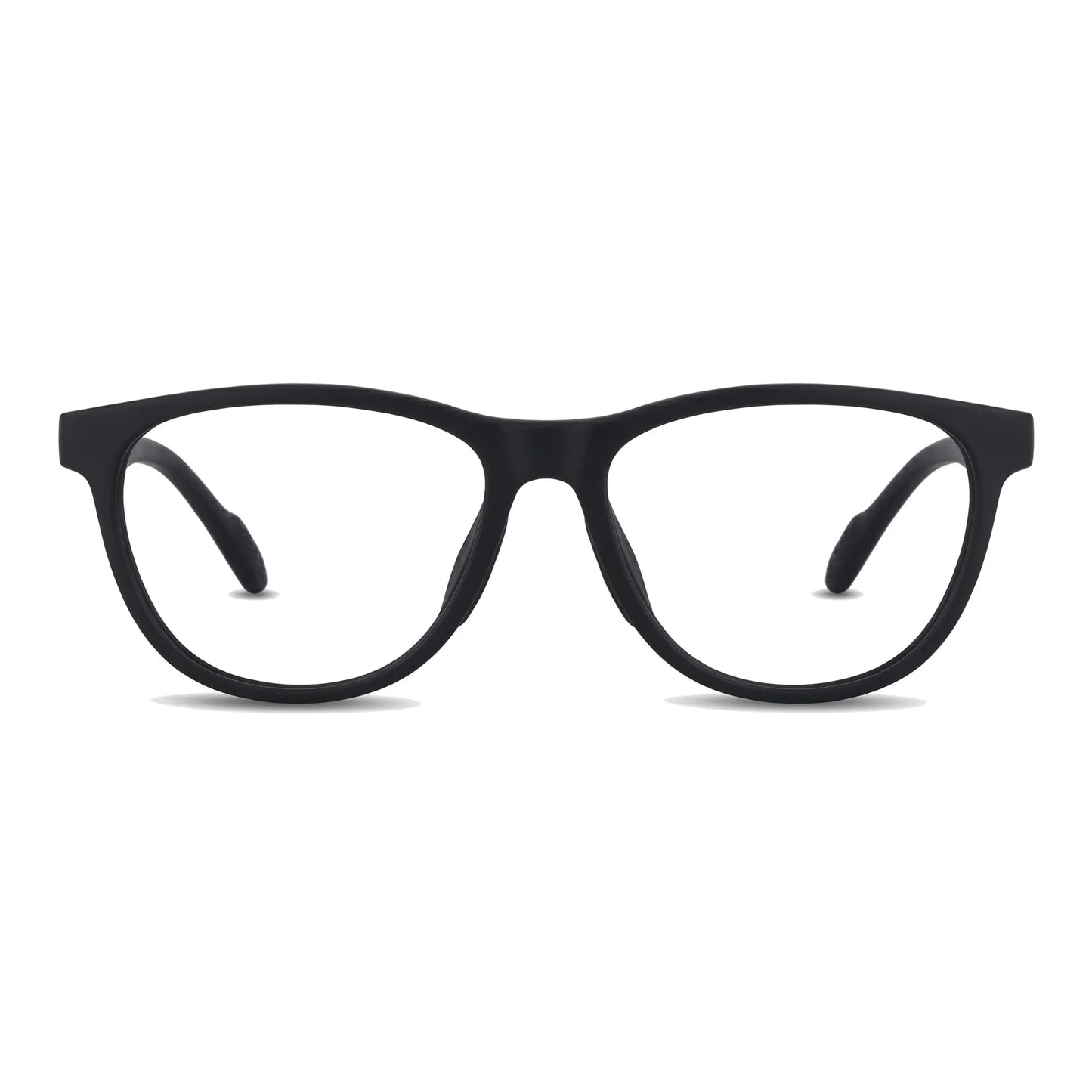 Lewis Negro Bonoboss armazón deportivo TR90 vista frontal para velocidad y running #editorial_frontal #color_negro
