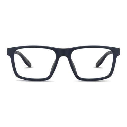 Lentes ópticos deportivos Bonoboss Senna Azul vista frontal armazón rectangular #editorial_frontal #color_azul
