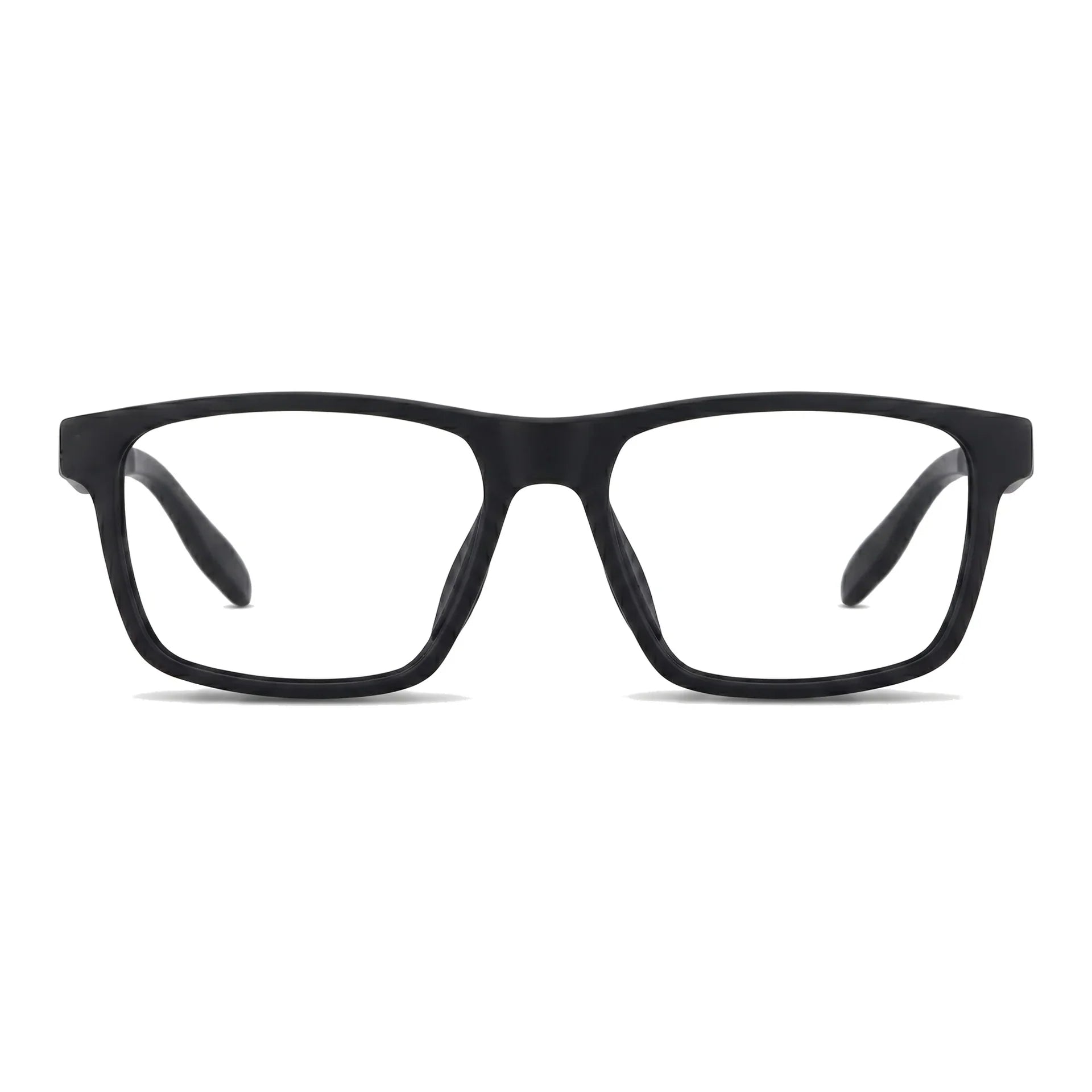 Lentes ópticos deportivos Bonoboss Senna Negro vista frontal armazón rectangular #editorial_frontal #color_negro