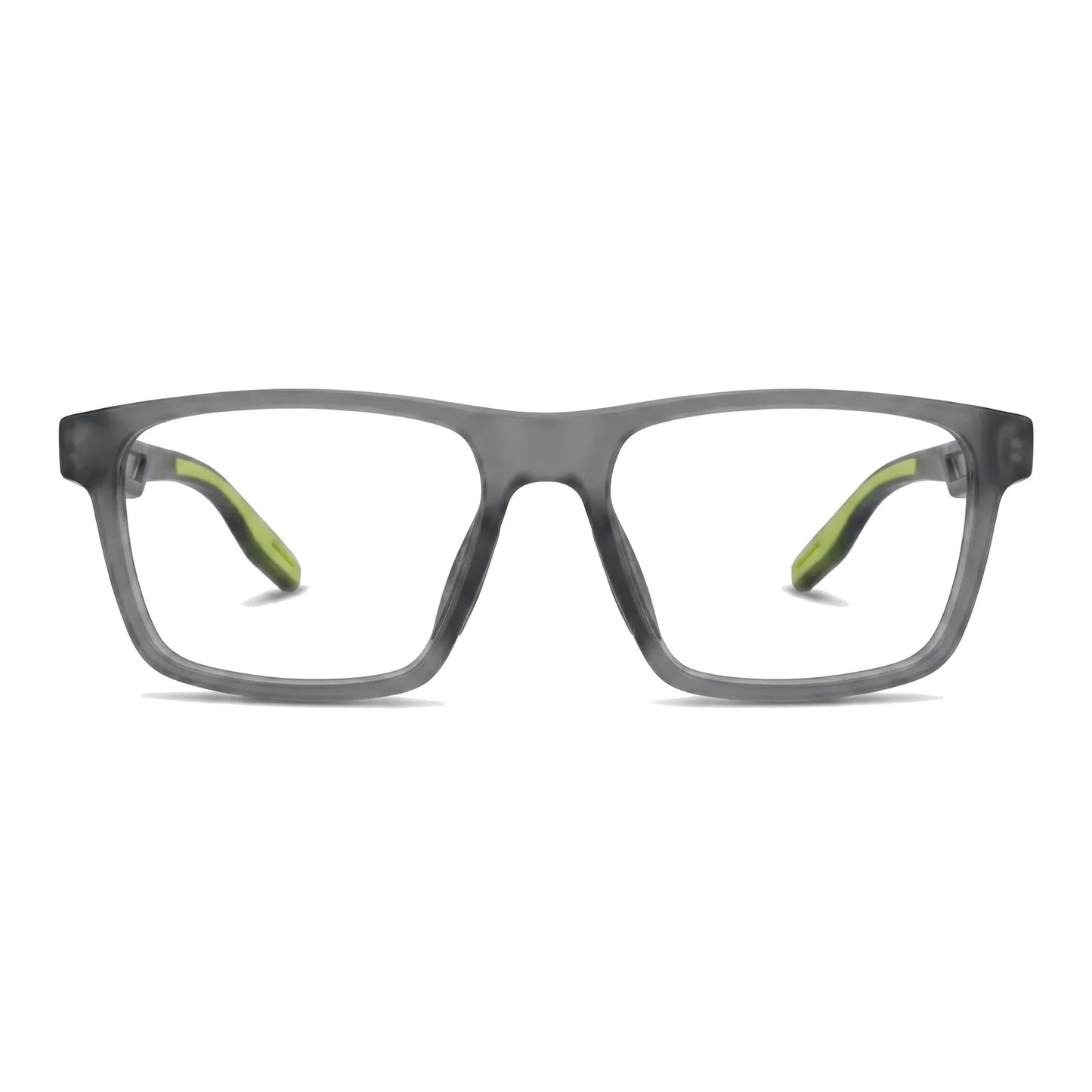 Lentes ópticos deportivos Bonoboss Senna Verde vista frontal armazón rectangular #editorial_frontal #color_verde