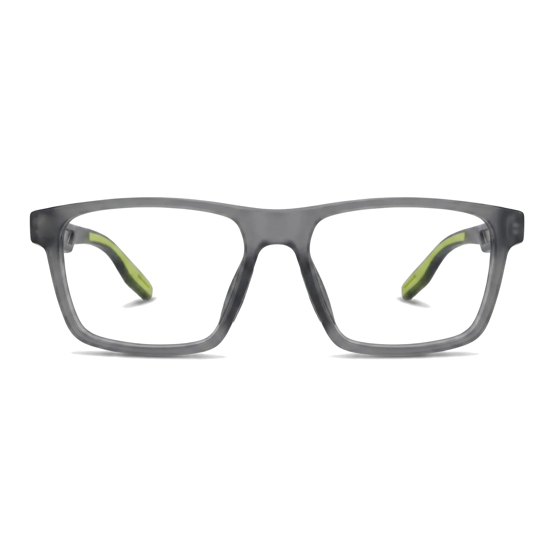Lentes ópticos deportivos Bonoboss Senna Verde vista frontal armazón rectangular #editorial_frontal #color_verde