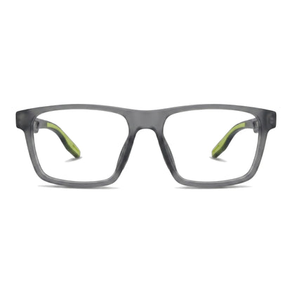 Lentes ópticos deportivos Bonoboss Senna Verde vista frontal armazón rectangular #editorial_frontal #color_verde