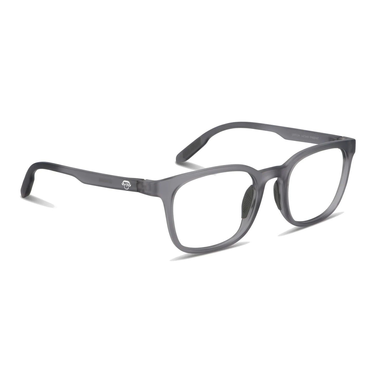 Lentes ópticos deportivos Bonoboss Serena Gris armazón con grip antideslizante vista angular #editorial_angulo45 #color_gris