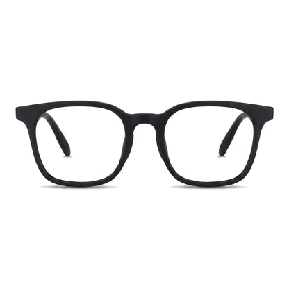 Lentes ópticos deportivos Bonoboss Serena Negro armazón cuadrado para tenis vista frontal #editorial_frontal #color_negro