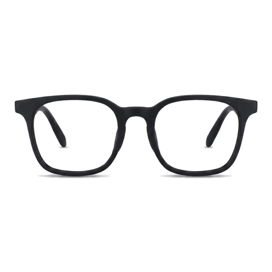 Lentes ópticos deportivos Bonoboss Serena Negro armazón cuadrado para tenis vista frontal #editorial_frontal #color_negro