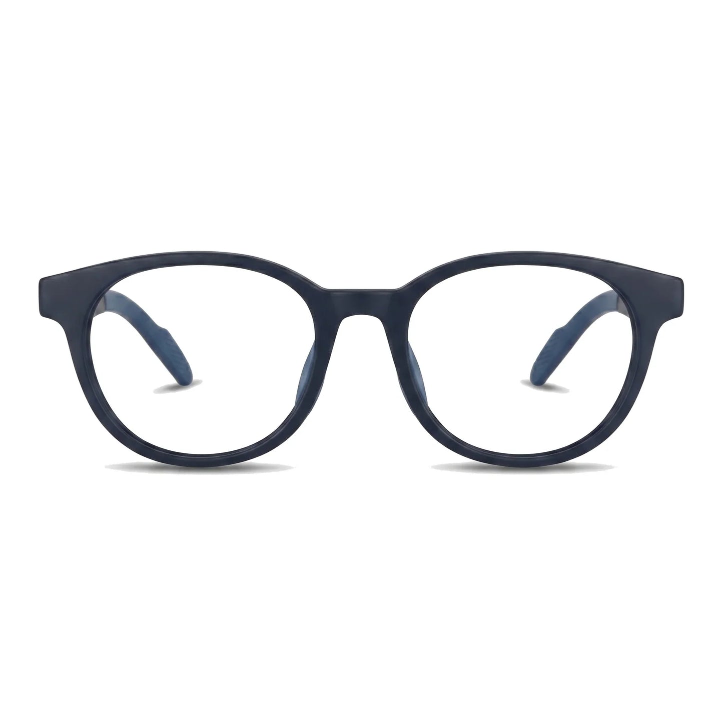 Simone Azul Lentes Ópticos Deportivos armazón redondo TR90 vista frontal #editorial_frontal #color_azul