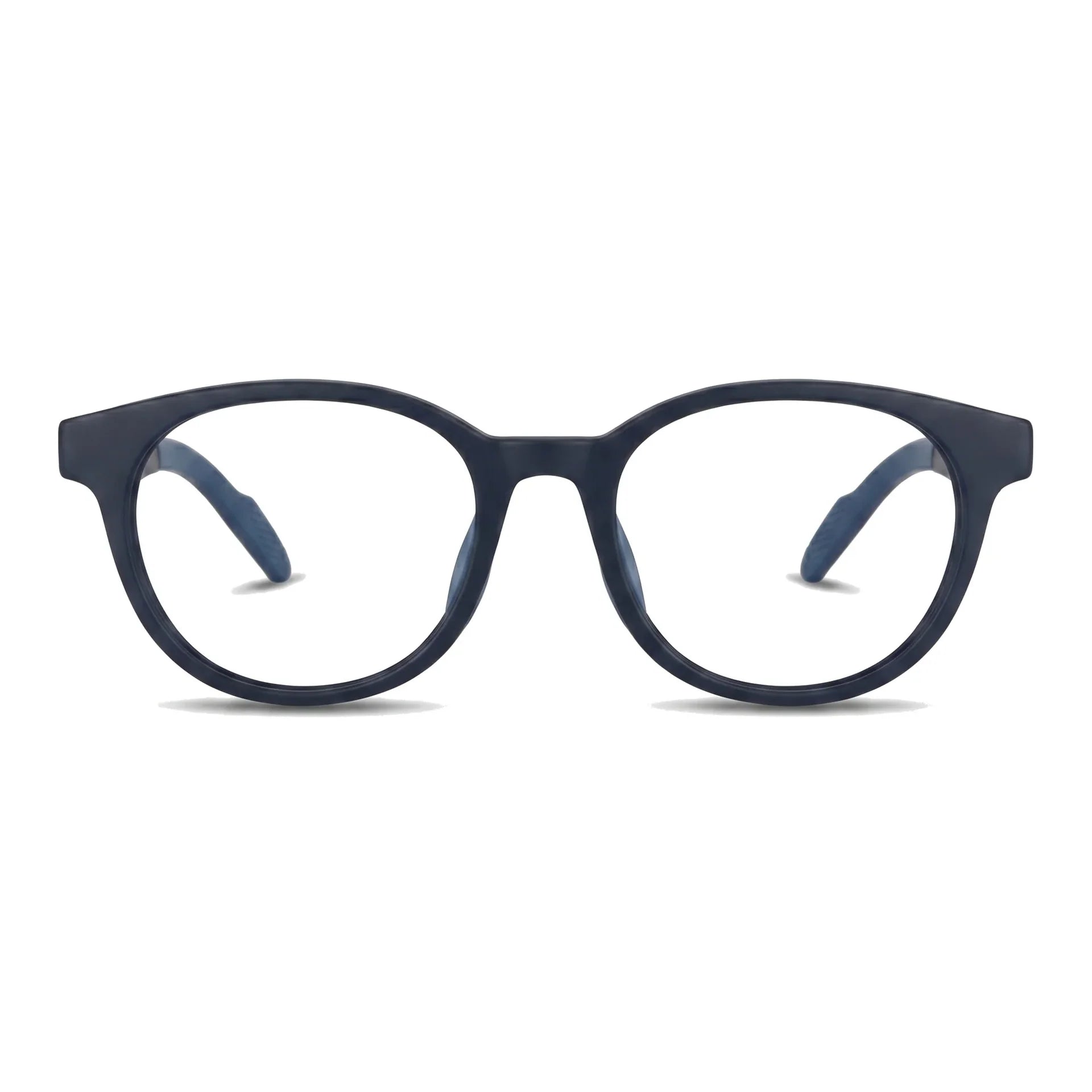 Simone Azul Lentes Ópticos Deportivos armazón redondo TR90 vista frontal #editorial_frontal #color_azul