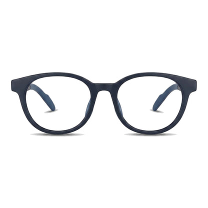 Simone Azul Lentes Ópticos Deportivos armazón redondo TR90 vista frontal #editorial_frontal #color_azul