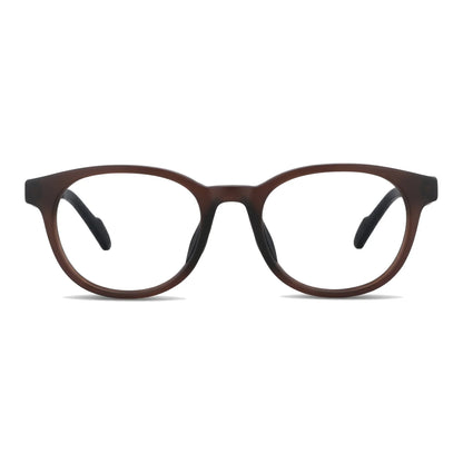 Simone Café Lentes Ópticos Deportivos armazón redondo TR90 vista frontal #editorial_frontal #color_champagne