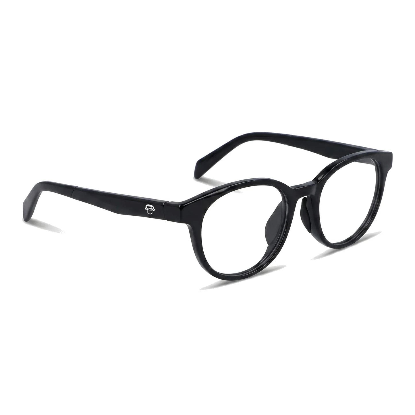 Simone Negro Lentes Ópticos Deportivos armazón redondo TR90 vista tres cuartos #editorial_angulo45 #color_negro