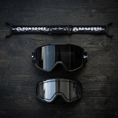 Bonoboss Strap repuesto para Antiparra de Nieve Powder Negro - kit flat lay strap #editorial_kit_completo #color_negro