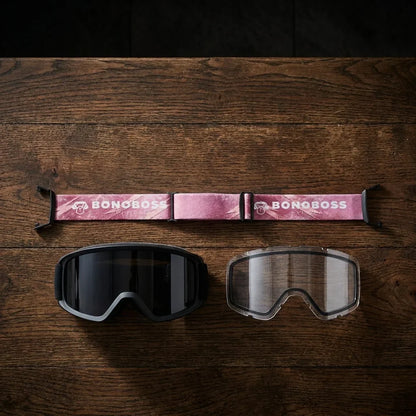 Bonoboss Strap repuesto para Antiparra de Nieve Powder Rosado - kit flat lay strap #editorial_kit_completo #color_rosado
