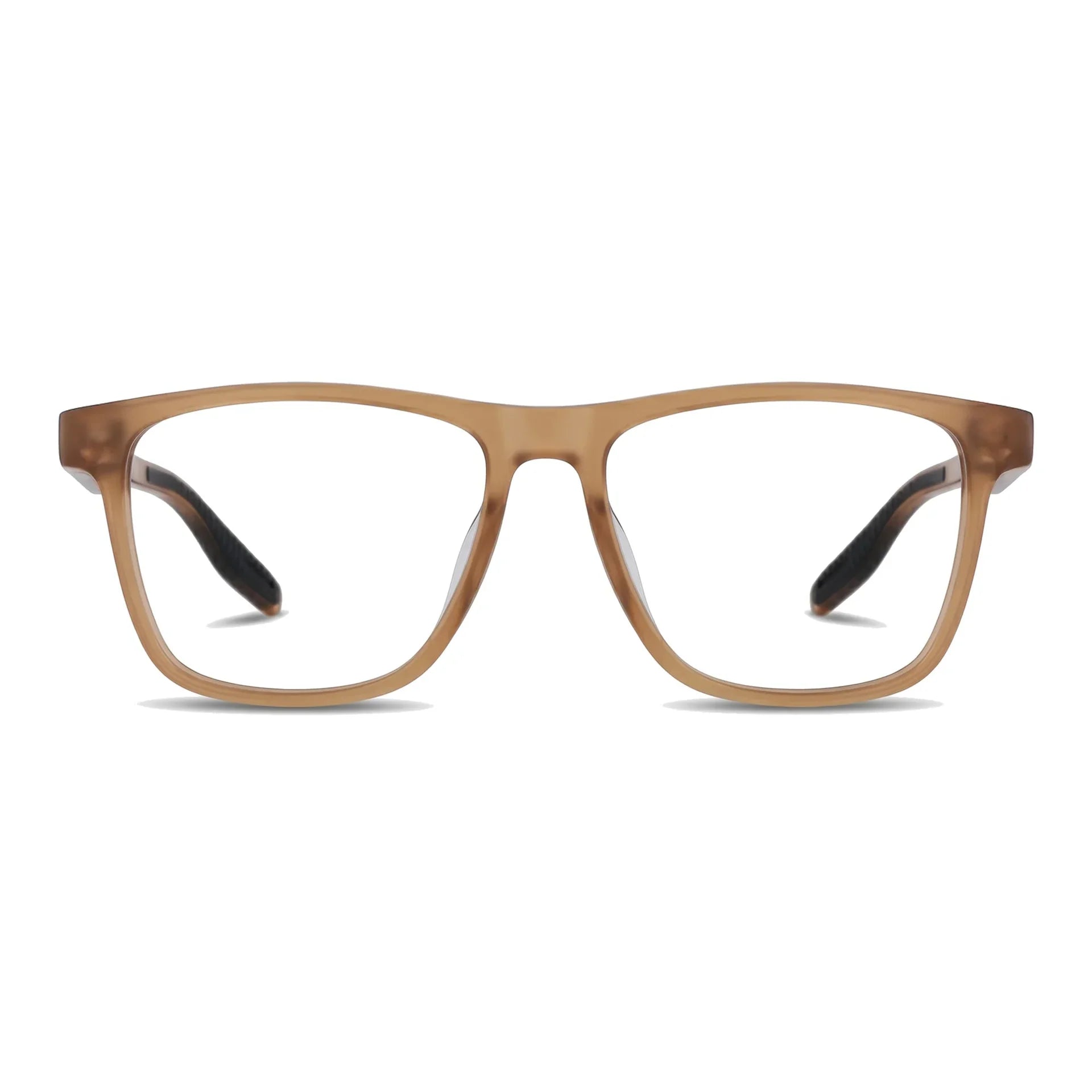Lentes ópticos deportivos Bonoboss Tyson Café armazón rectangular vista frontal #editorial_frontal #color_champagne