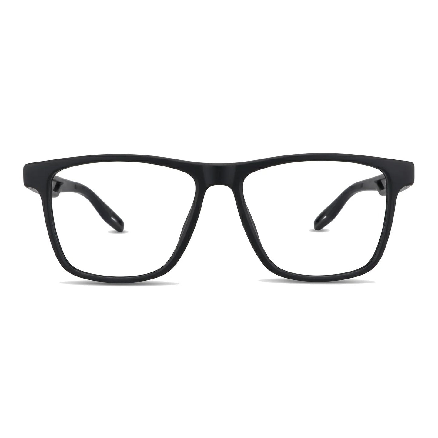 Lentes ópticos deportivos Bonoboss Tyson Negro armazón rectangular vista frontal #editorial_frontal #color_negro