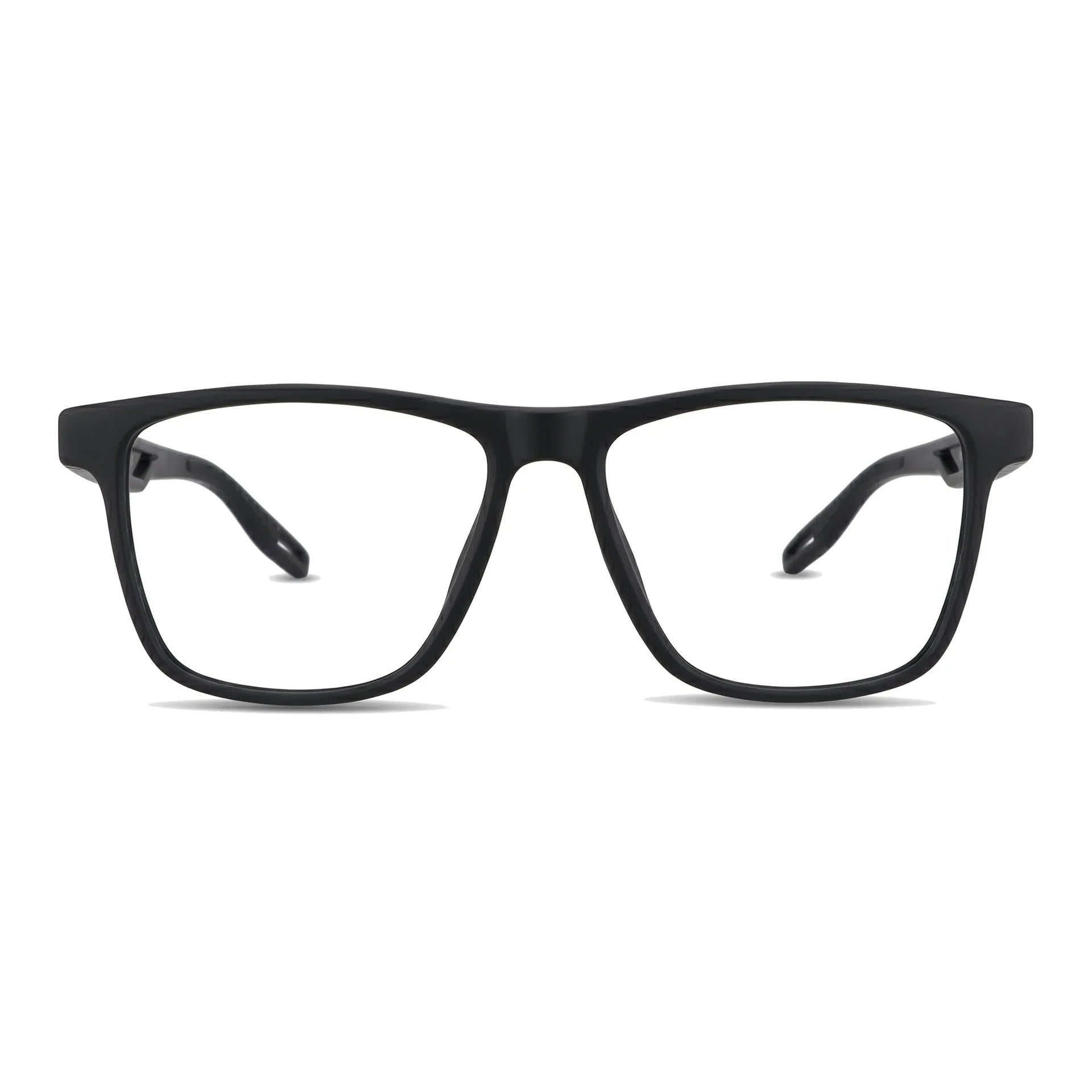 Lentes ópticos deportivos Bonoboss Tyson Negro armazón rectangular vista frontal #editorial_frontal #color_negro