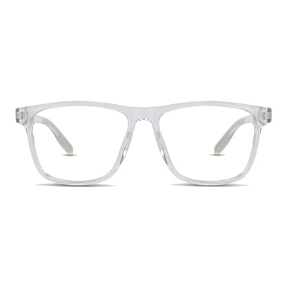Lentes ópticos deportivos Bonoboss Tyson Transparente armazón rectangular vista frontal #editorial_frontal #color_transparente