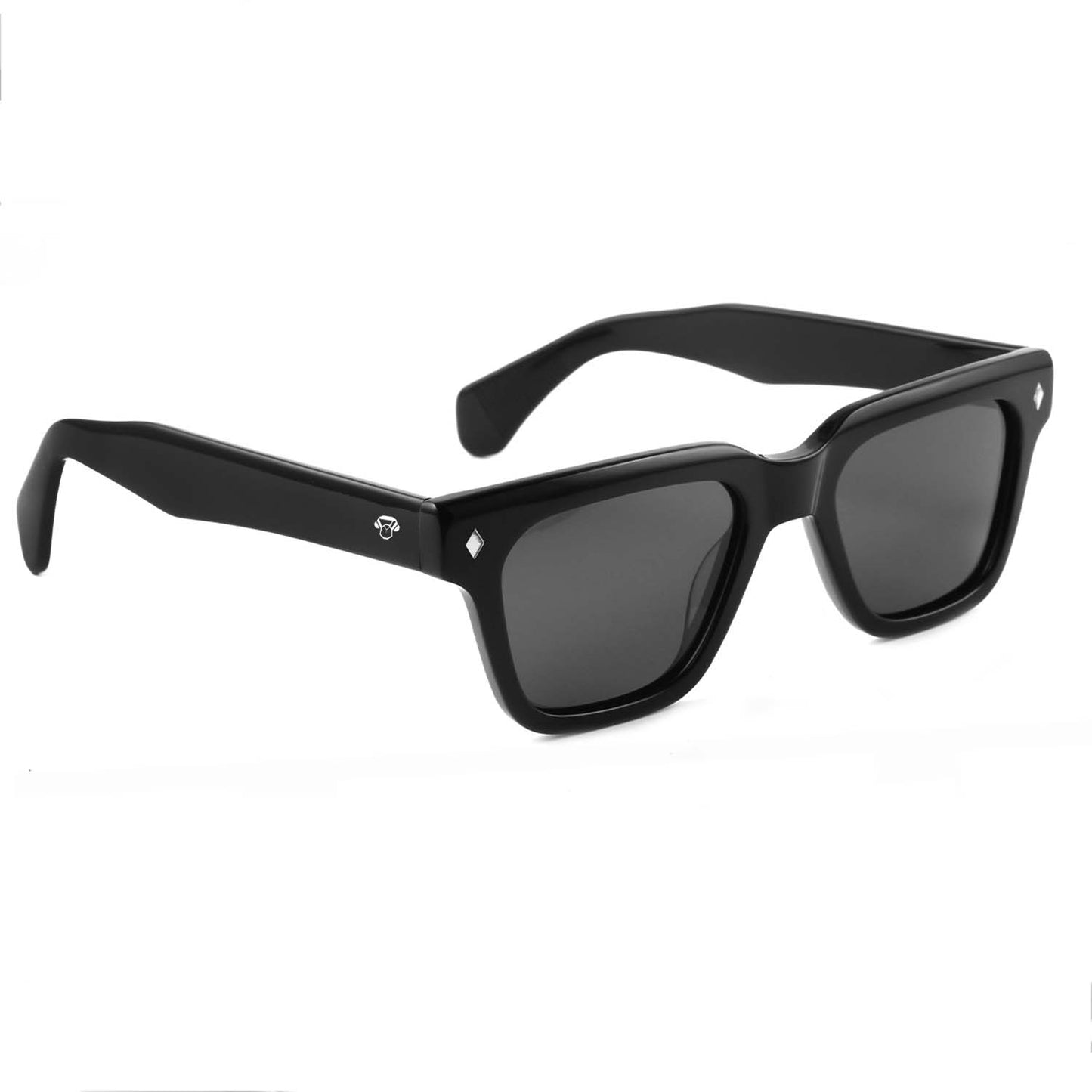 anteojos de sol cuadradados rectangulares polarizados de color negro para hombre y mujer de cara redonda de moda #color_negro