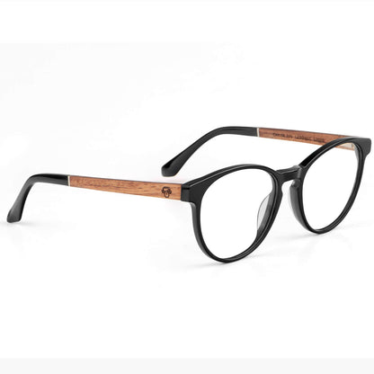 marcos lentes opticos ovalados redondos color negro para de madera multifocal bifocal adelgazado filtro azul hombre mujer #color_negro