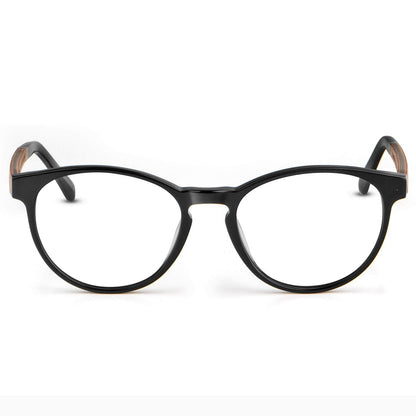 marcos lentes opticos ovalados redondos color negro para de madera multifocal bifocal adelgazado filtro azul hombre mujer #color_negro